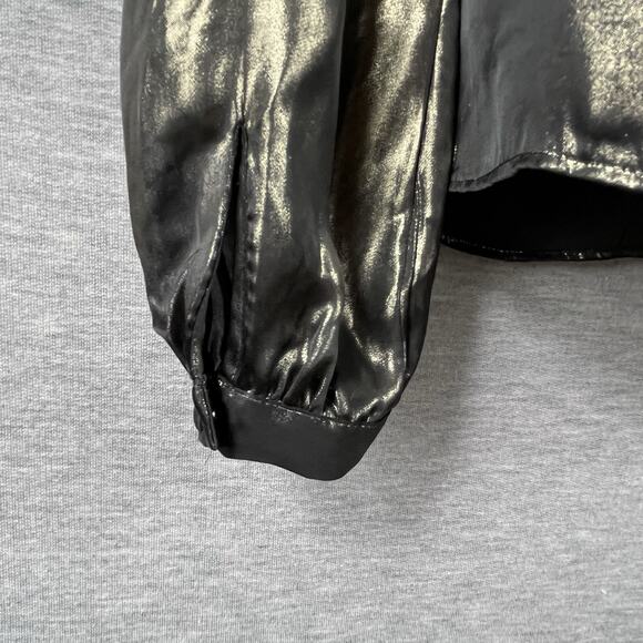 Wayf Josaline Metallic Long Sleeve Blouse Size Medium M Shimmering - Picture 5 of 16
